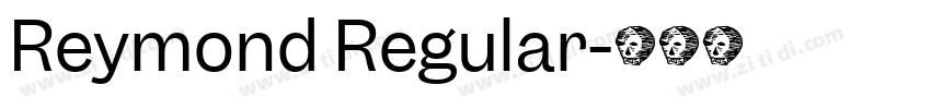 Reymond Regular字体转换